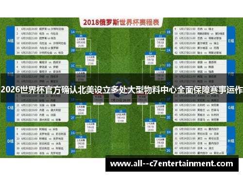 2026世界杯官方确认北美设立多处大型物料中心全面保障赛事运作